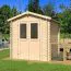 Bois-Maison de jardin 1,98 x 2,3 mètres (incl. toit) | Laissé naturel | toit à deux pentes Abbildung