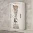 120 cm de large Armoire avec 5 casiers et 2 portes | Couleur: Blanc Abbildung