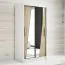 100 cm de large Armoire avec 2 portes | 5 casiers | Couleur : Chêne Sonoma / Blanc Abbildung