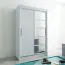 150 cm de large Armoire avec 5 casiers et 2 portes | Couleur: Blanc Abbildung