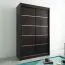 150 cm de large Armoire avec 5 casiers et 2 portes | Couleur: Noir Abbildung