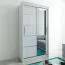 120 cm de large Armoire avec 5 casiers et 2 portes | Couleur: Blanc Abbildung