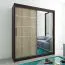 180 cm de large Armoire avec 10 casiers et 2 portes | Couleur: Noir Abbildung