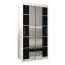 100 cm de large Armoire avec 5 casiers et 2 portes | Couleur : Blanc / Noir Abbildung