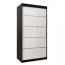 100 cm de large Armoire avec 5 casiers et 2 portes | Couleur : Blanc / Noir Abbildung