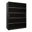 150 cm de large Armoire avec 5 casiers et 2 portes | Couleur: Noir Abbildung
