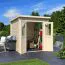Bois-Maison de jardin 1,98 x 2,08 mètres (incl. toit) | Laissé naturel | toit à une pente Abbildung