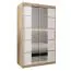 120 cm de large Armoire avec 2 portes | 5 casiers | Couleur: Chêne Sonoma / Blanc Abbildung