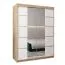 150 cm de large Armoire avec 2 portes | 5 casiers | Couleur: Chêne Sonoma / Blanc Abbildung
