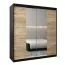 180 cm de large Armoire avec 2 portes | 10 casiers | Couleur: Noir Abbildung