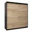 180 cm de large Armoire avec 10 casiers et 2 portes | Couleur: Noir Abbildung