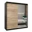 180 cm de large Armoire avec 10 casiers et 2 portes | Couleur: Noir Abbildung