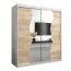 180 cm de large Armoire à portes coulissantes avec 2 portes | 10 casiers | 2 tringles à vêtements | Couleur: Chêne Sonoma / Blanc Abbildung