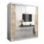 180 cm de large Armoire à portes coulissantes avec 2 portes | 10 casiers | 2 tringles à vêtements | Couleur: Chêne Sonoma  / Blanc Abbildung