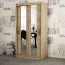 120 cm de large Armoire à portes coulissantes avec 5 casiers et 2 portes | Couleur: Chêne Sonoma | Laminée Abbildung