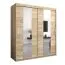 180 cm de large Armoire à portes coulissantes avec 10 casiers et 2 portes | Couleur: Chêne Sonoma | Laminée Abbildung
