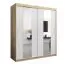 180 cm de large Armoire à portes coulissantes avec 10 casiers et 2 portes | Couleur: Chêne Sonoma  / Blanc | Laminée Abbildung