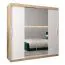 2 mètres de large Armoire avec 2 portes | Couleur: Chêne Sonoma  / Blanc Abbildung