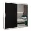 2 mètres de large Armoire avec 2 portes | Couleur: Blanc / Noir Abbildung