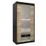 1 mètre de large Armoire avec 2 portes | Couleur : Noir Abbildung