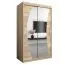 120 cm de large Armoire à portes coulissantes avec 5 casiers et 2 portes | Couleur: Chêne Sonoma | Laminée Abbildung