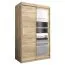120 cm de large Armoire à portes coulissantes avec 2 portes | 5 casiers | 2 tringles à vêtements | Couleur: Chêne Sonoma Abbildung