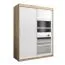 180 cm de large Armoire à portes coulissantes avec 2 portes | 10 casiers | 2 tringles à vêtements | Couleur: Chêne Sonoma / Blanc Abbildung