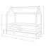 80 x 160 cm Lit pour enfant avec barrière anti-chute | incl. espace de rangement / tiroir  | Bois massif: Pin | Laqué Naturel | incl. Sommier à lattes  Abbildung