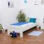 Cadre de lit pour enfants / Lit pour enfant 90 x 190 cm | Bois massif: Hêtre | Laqué Blanc | Qualité particulièrement élevée Abbildung