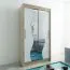1 mètre de large Armoire avec 2 portes | Couleur : Chêne Sonoma / Blanc Abbildung