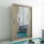 150 cm de large Armoire à portes coulissantes avec 2 portes | 5 casiers | 2 tringles à vêtements | Couleur: Chêne Sonoma Abbildung