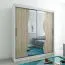 180 cm de large Armoire à portes coulissantes avec 2 portes | 10 casiers | 2 tringles à vêtements | Couleur: Chêne Sonoma / Blanc Abbildung