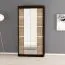 1 mètre de large Armoire avec 2 portes | Couleur : Noir Abbildung