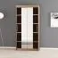 120 cm de large Armoire à portes coulissantes avec 5 casiers et 2 portes | Couleur: Chêne Sonoma  | Laminée Abbildung