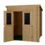 Bois-Abri de jardin 1,98 x 1,28 mètres (incl. toit) | Laissé naturel | toit à une pente Abbildung
