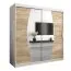 2 mètres de large Armoire avec 2 portes | Couleur: Chêne Sonoma  / Blanc Abbildung