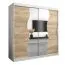 2 mètres de large Armoire avec 2 portes | Couleur: Chêne Sonoma  / Blanc Abbildung