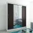180 cm de large Armoire à portes coulissantes avec 2 portes | 10 casiers | 2 tringles à vêtements | Couleur: Blanc / Noir Abbildung