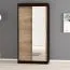 120 cm de large Armoire à portes coulissantes avec 2 portes | 5 casiers | 2 tringles à vêtements | Couleur: Noir Abbildung