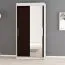 120 cm de large Armoire à portes coulissantes avec 2 portes | 5 casiers | 2 tringles à vêtements | Couleur: Blanc / Noir Abbildung