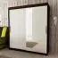 180 cm de large Armoire à portes coulissantes avec 2 portes | 10 casiers | 2 tringles à vêtements | Couleur: Blanc / Noir Abbildung