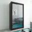 1 mètre de large Armoire avec 2 portes | Couleur : Noir Abbildung