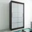 1 mètre de large Armoire avec 2 portes | Couleur : Blanc / Noir Abbildung