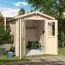 Bois-Abri de jardin 2,2 x 2,2 mètres (incl. toit) | Laissé naturel | toit à deux pentes Abbildung