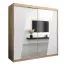 2 mètres de large Armoire avec 2 portes | Couleur: Chêne Sonoma  / Blanc Abbildung