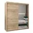 180 cm de large Armoire à portes coulissantes avec 2 portes | 10 casiers | 2 tringles à vêtements | Couleur: Chêne Sonoma  Abbildung