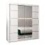 180 cm de large Armoire à portes coulissantes avec 10 casiers et 2 portes | Couleur: Blanc | Laminée Abbildung