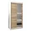1 mètre de large Armoire avec 2 portes | Couleur : Chêne Sonoma / Blanc Abbildung