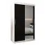 120 cm de large Armoire à portes coulissantes avec 2 portes | 5 casiers | 2 tringles à vêtements | Couleur: Blanc / Noir Abbildung