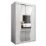 120 cm de large Armoire à portes coulissantes avec 2 portes | 5 casiers | 2 tringles à vêtements | Couleur: Blanc Abbildung